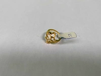 20 karaats geelgouden ring met hartvormen - afbeelding 1 van  4