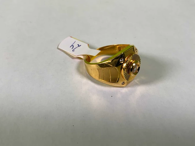 20 karaats geelgouden ring - afbeelding 2 van  4