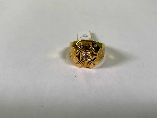 20 karaats geelgouden ring - afbeelding 3 van  4
