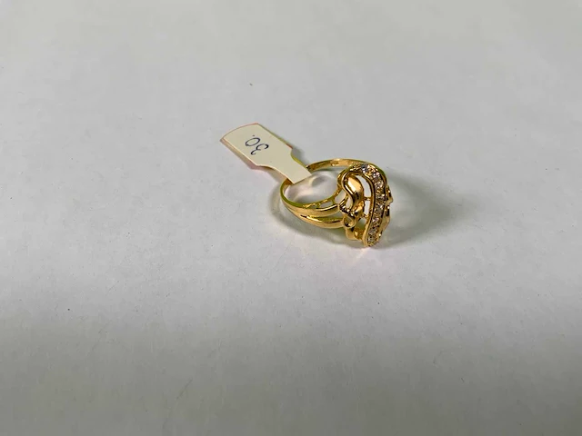 20 karaats geelgouden ring - afbeelding 2 van  3