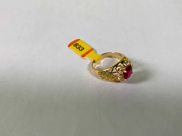 20 karaats geelgouden ring - afbeelding 2 van  4