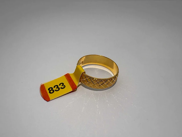 20 karaats geelgouden trouwring - afbeelding 2 van  2