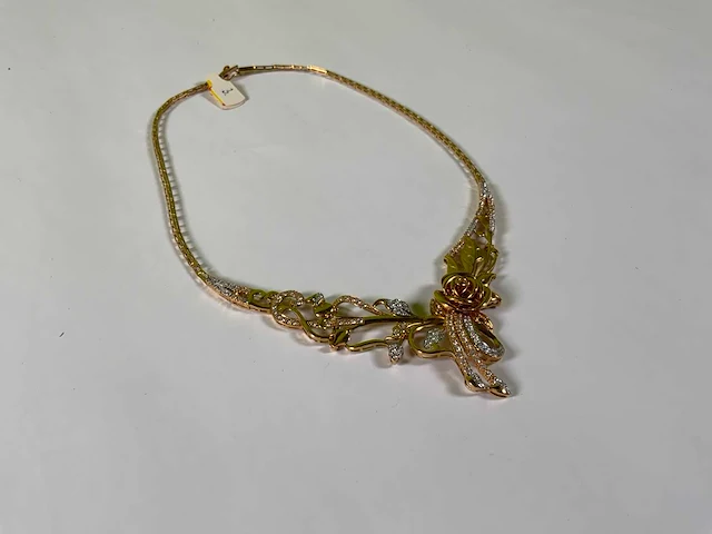 20 krt geelgouden collier ketting - afbeelding 2 van  4