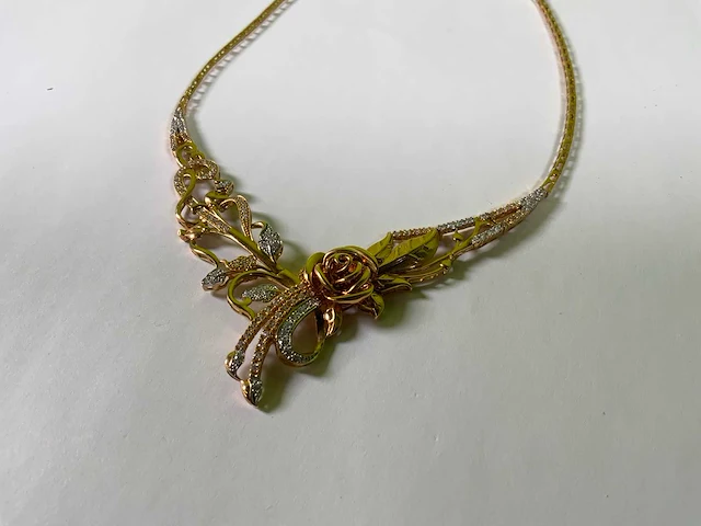 20 krt geelgouden collier ketting - afbeelding 3 van  4