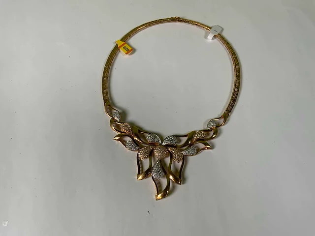 20 krt geelgouden collier ketting - afbeelding 1 van  5