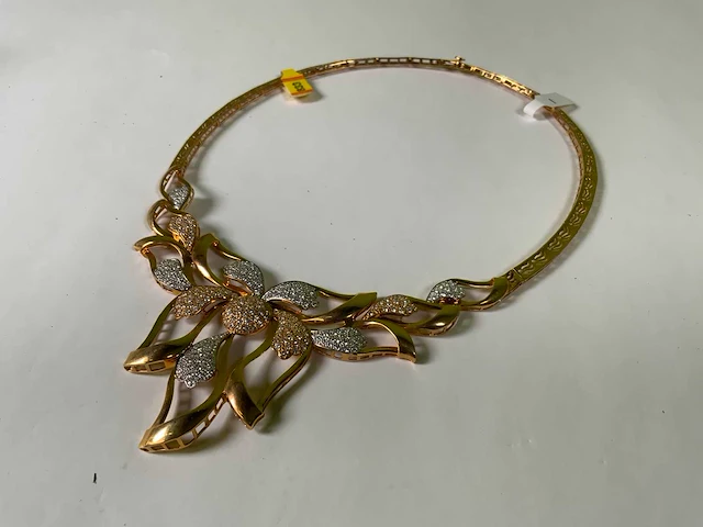 20 krt geelgouden collier ketting - afbeelding 2 van  5