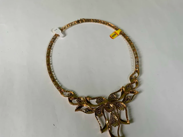 20 krt geelgouden collier ketting - afbeelding 5 van  5
