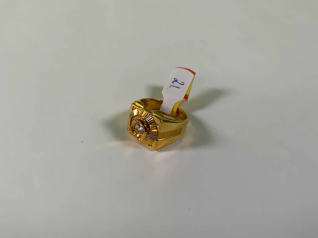 20 krt geelgouden ring - afbeelding 1 van  4