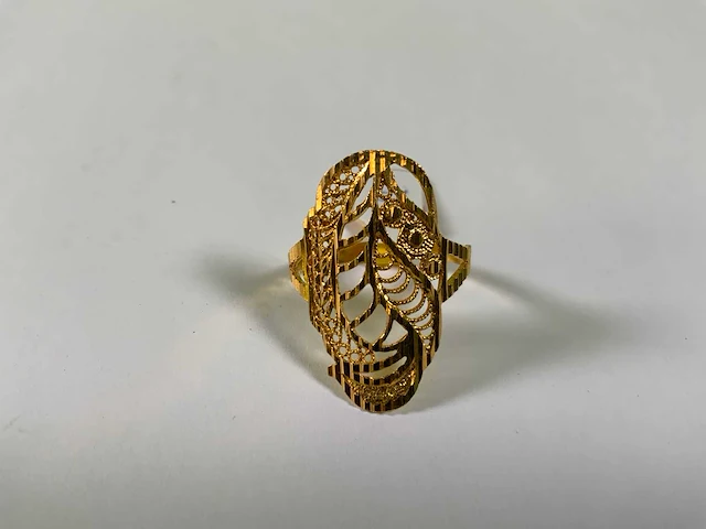 20 krt geelgouden ring - afbeelding 4 van  4