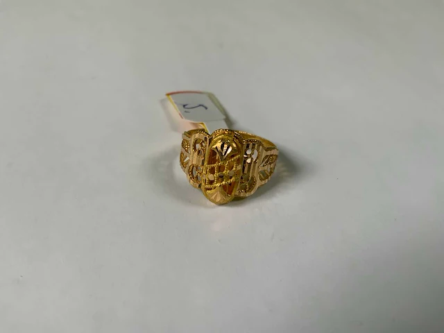 20 krt geelgouden ring - afbeelding 3 van  4