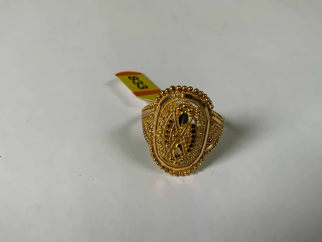 20 krt geelgouden ring - afbeelding 3 van  4