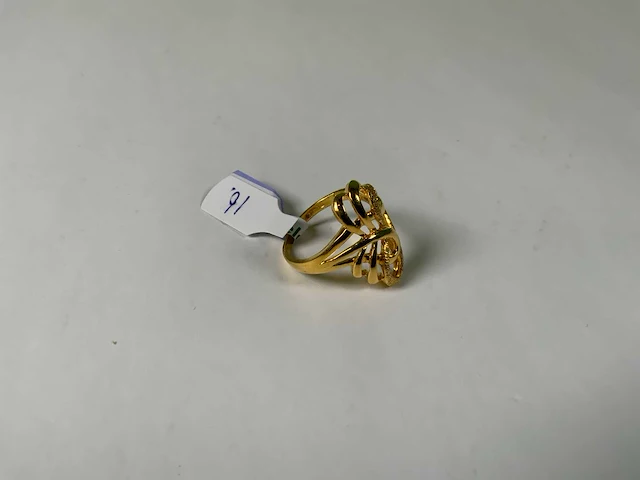 20 krt geelgouden ring - afbeelding 2 van  4