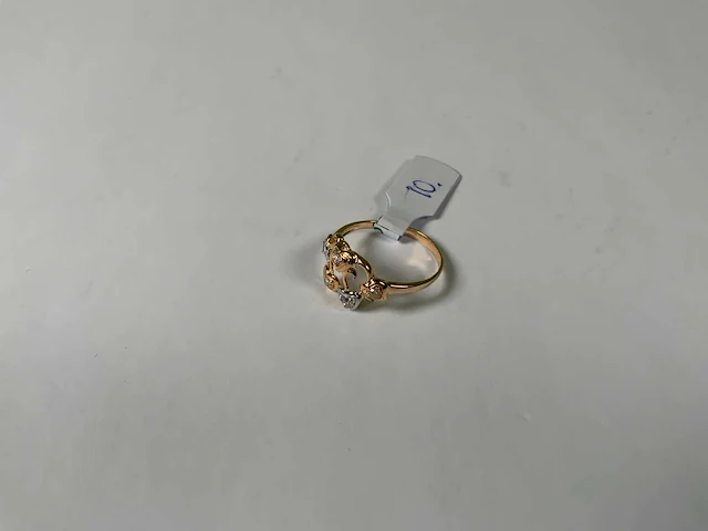 20 krt geelgouden ring - afbeelding 1 van  4