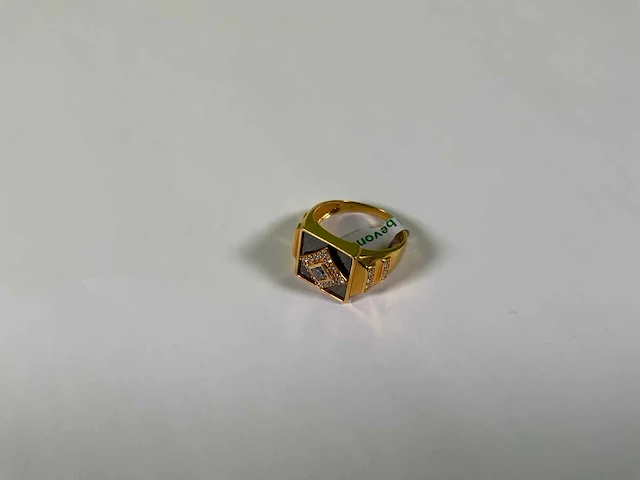 20 krt geelgouden ring - afbeelding 1 van  4