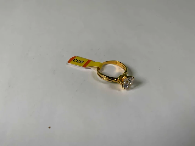 20 krt geelgouden ring - afbeelding 2 van  3