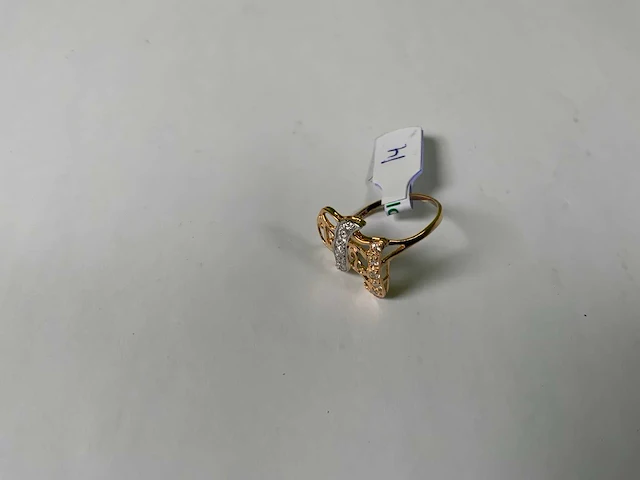 20 krt geelgouden ring - afbeelding 1 van  4