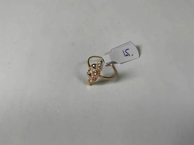 20 krt geelgouden ring - afbeelding 1 van  2