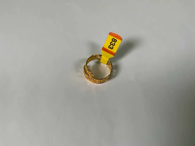 20 krt geelgouden ring - afbeelding 1 van  4