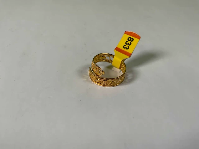20 krt geelgouden ring - afbeelding 2 van  4