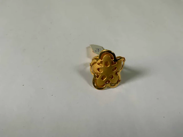 20 krt geelgouden ring - afbeelding 2 van  3