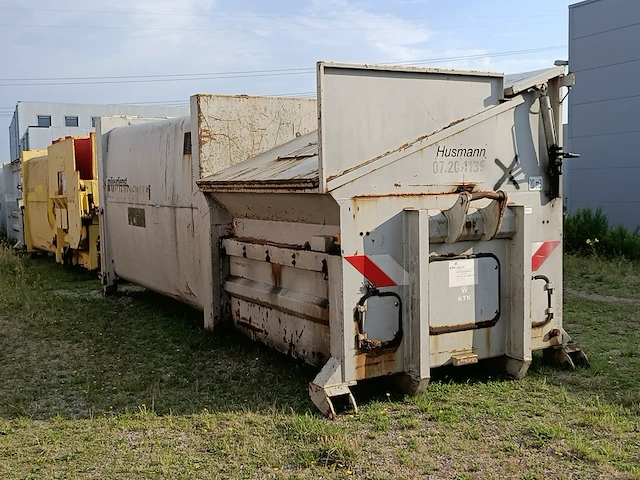 20 m3 haakarm afzet perscontainer, husmann, spb20 sel-e, wit, 2007 - afbeelding 5 van  12