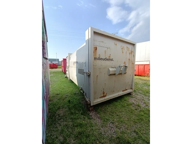 20 m3 haakarm afzet perscontainer, husmann, spb20 sel-e, wit, 2007 - afbeelding 7 van  12
