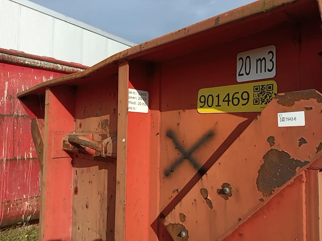 20 m3 haakarm afzetcontainer met milieu kleppen, 2015 - afbeelding 8 van  10