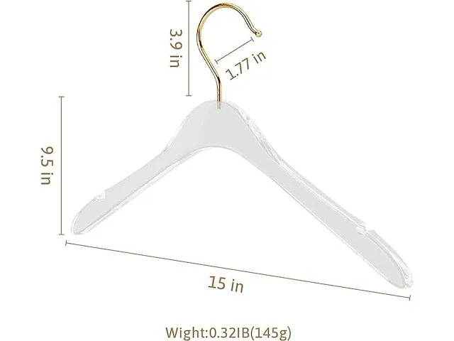 20-pack acrylic kleerhangers - afbeelding 4 van  4