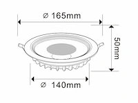 20 x inbouw led spot – 15w – 6500k koud wit – cob – rond – 1350 lm – ø180 mm – ip20 - afbeelding 4 van  5