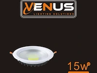 20 x inbouw led spot – 15w – 6500k koud wit – cob – rond – 1350 lm – ø180 mm – ip20 - afbeelding 5 van  5
