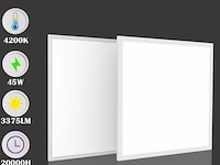 20 x led-paneel 45w – 595 × 595 mm – 3375 lumen – 4200k neutraal wit – super eco - afbeelding 3 van  5