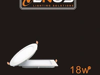 20 x led-paneel – inbouw rond – 18w – 6500k – koud wit - afbeelding 4 van  4