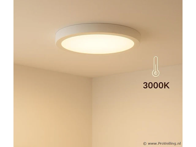 20 x led-paneel – ronde opbouwmontage – 30w – 3000k – warm wit - afbeelding 1 van  4