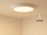 20 x led-paneel – ronde opbouwmontage – 30w – 3000k – warm wit - afbeelding 1 van  4