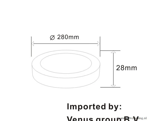 20 x led-paneel – ronde opbouwmontage – 30w – 3000k – warm wit - afbeelding 3 van  4