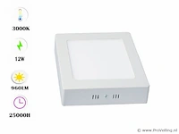 20 x led-paneel – vierkante opbouwmontage – 12w – 3000k – warm wit - afbeelding 1 van  4