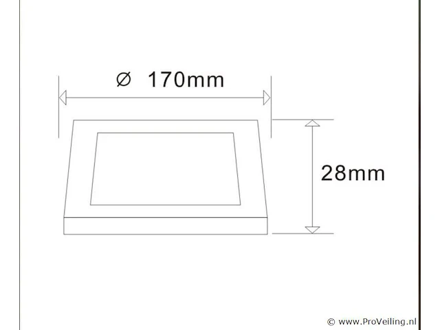 20 x led-paneel – vierkante opbouwmontage – 12w – 3000k – warm wit - afbeelding 3 van  4