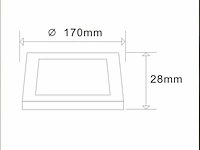 20 x led-paneel – vierkante opbouwmontage – 12w – 3000k – warm wit - afbeelding 3 van  4