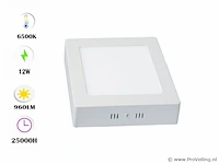 20 x led-paneel – vierkante opbouwmontage – 12w – 6500k – koud wit - afbeelding 1 van  4