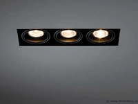 20 x verstelbare inbouwspot (ep-3) – gu10 – zwart – verstelbare binnenring - afbeelding 1 van  5
