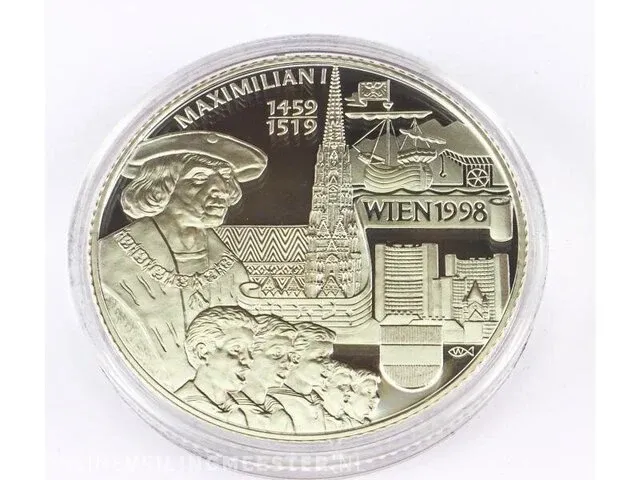 200 euro g+ 'wien' (155,5 gr zilver, 2 gr goud) - afbeelding 3 van  5