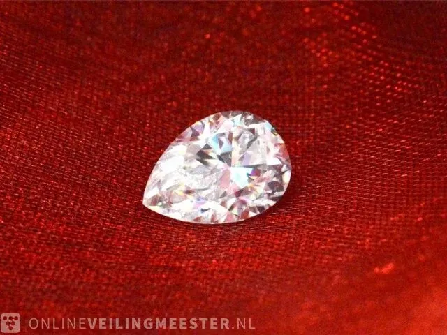 2.00 karaat peer vorm briljant (gecertificeerd) - afbeelding 2 van  5