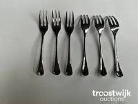 200 wmf onda gebaks / cocktail vorkjes 18/10 roestvrij staal 14cm - afbeelding 5 van  5