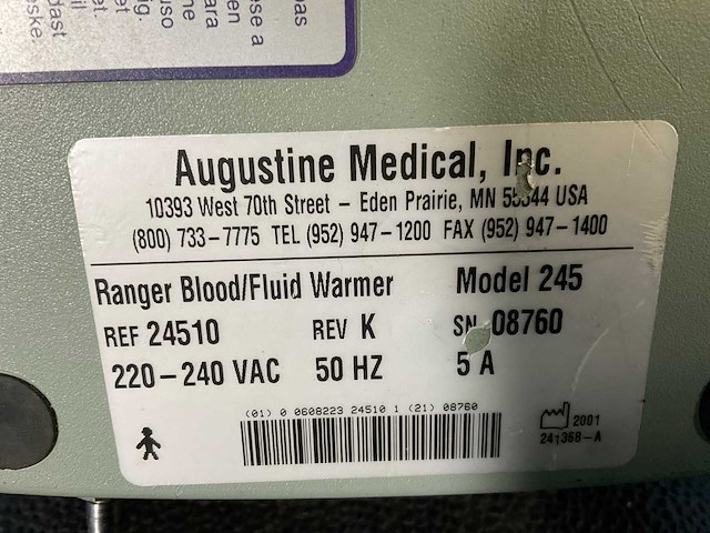 2000 3m nederland bv ranger 245 bloedverwarmer - afbeelding 7 van  7