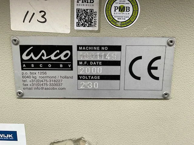 2000 asco vilt snijmachines - afbeelding 2 van  10