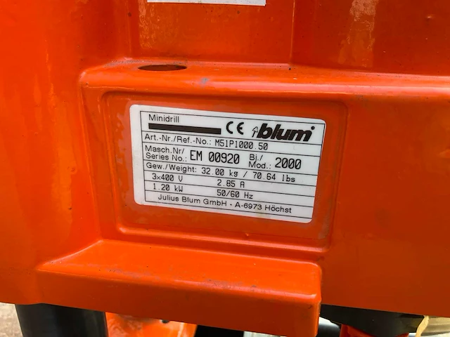2000 blum st m51p00.50 scharnier boormachine - afbeelding 4 van  12