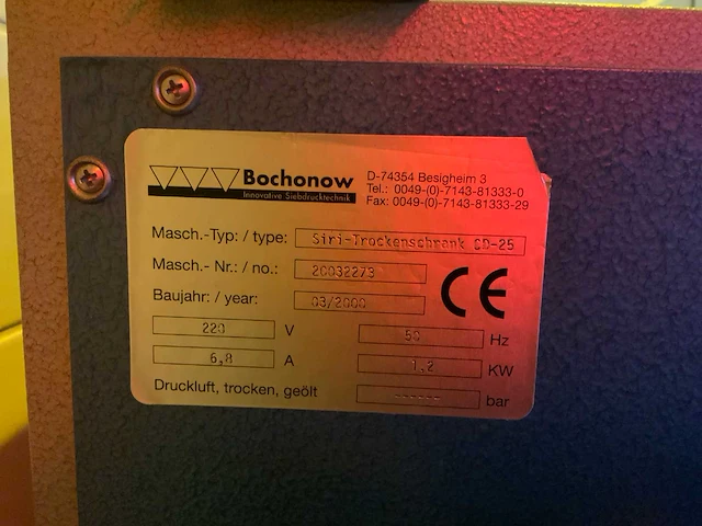 2000 bochonow cd-25 droogkast - afbeelding 3 van  3
