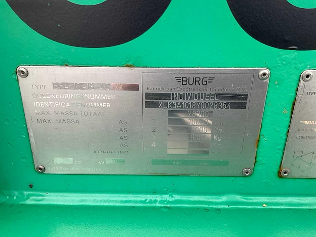 2000 burg bpa 10-18 acxxx container chassis - afbeelding 25 van  32