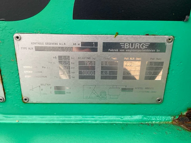 2000 burg bpa 10-18 acxxx container chassis - afbeelding 26 van  32