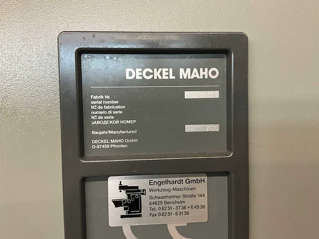 2000 deckel maho dmu 60t 3-assige cnc freesmachine - afbeelding 27 van  35